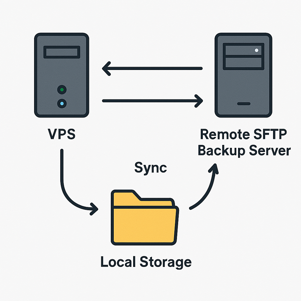 VPS backup resiliency strategy diagram